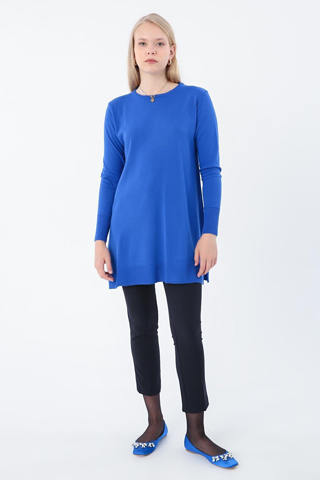 Saks Crew Neck Knitwear Tunic