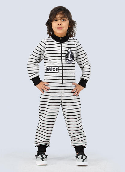 LupiaKids Striped Space Boy's Jumpsuit LP-22WIN-078