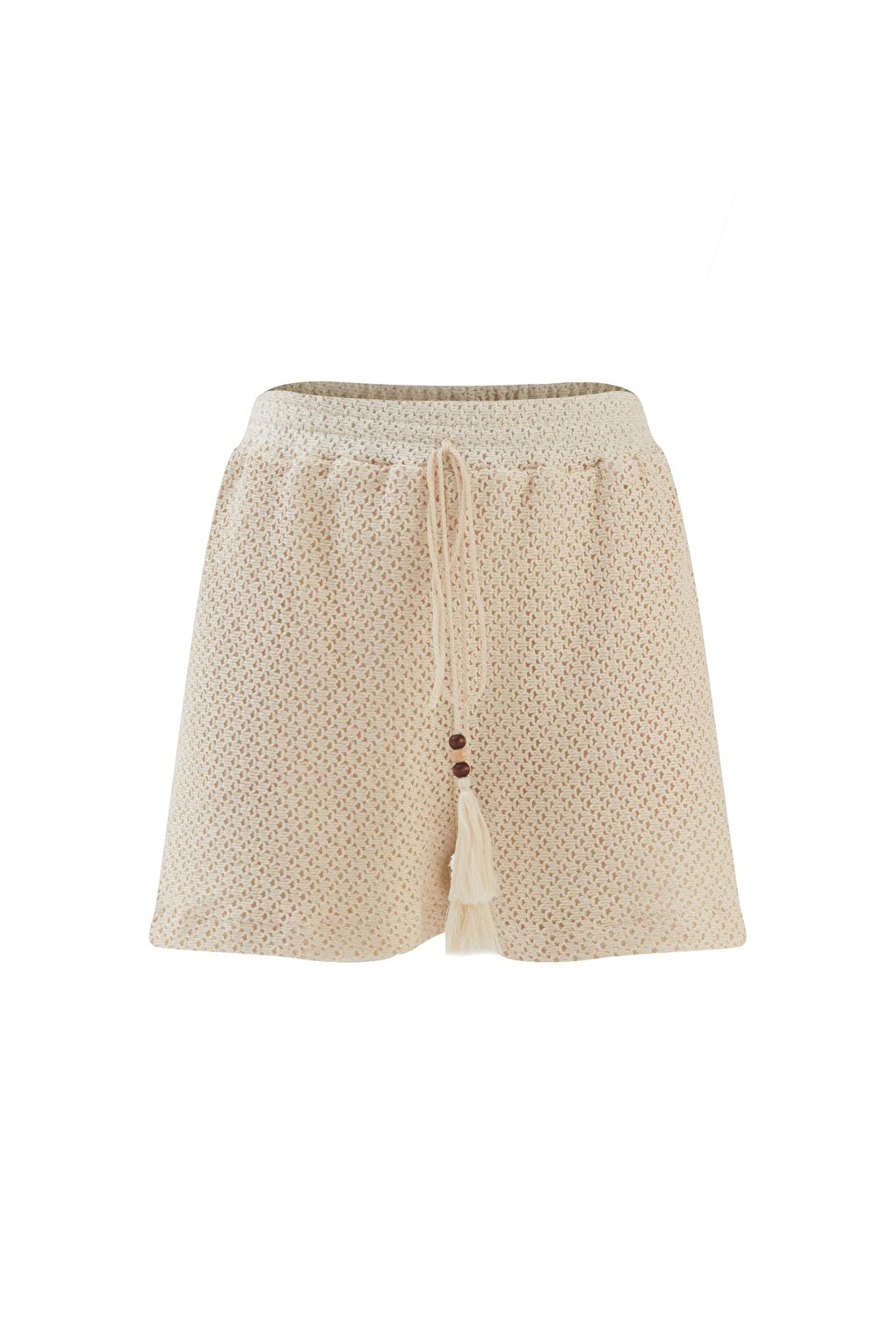 Textured Shorts with Pockets Natural