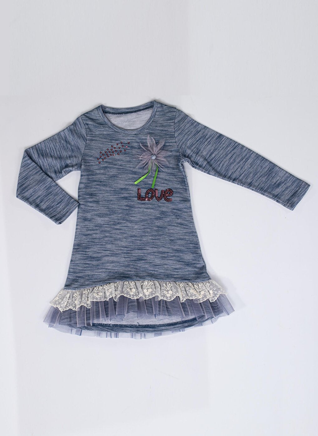 Lace Flared Girl's Dress LP-22WIN-073