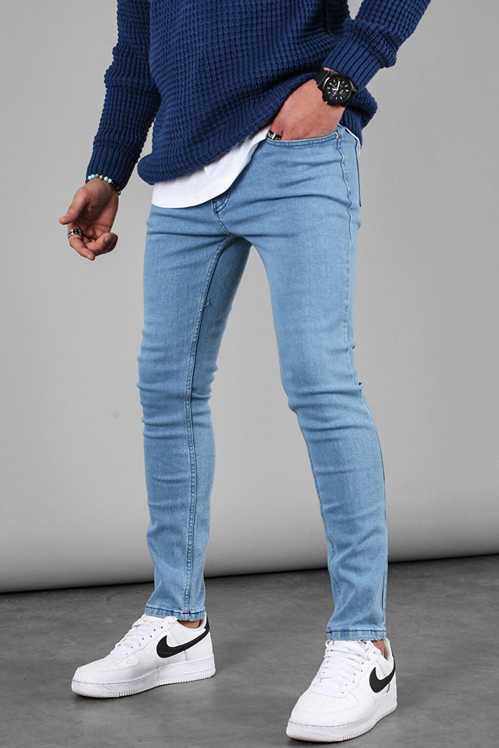 Blue Skinny Fit Men's Jean Trousers