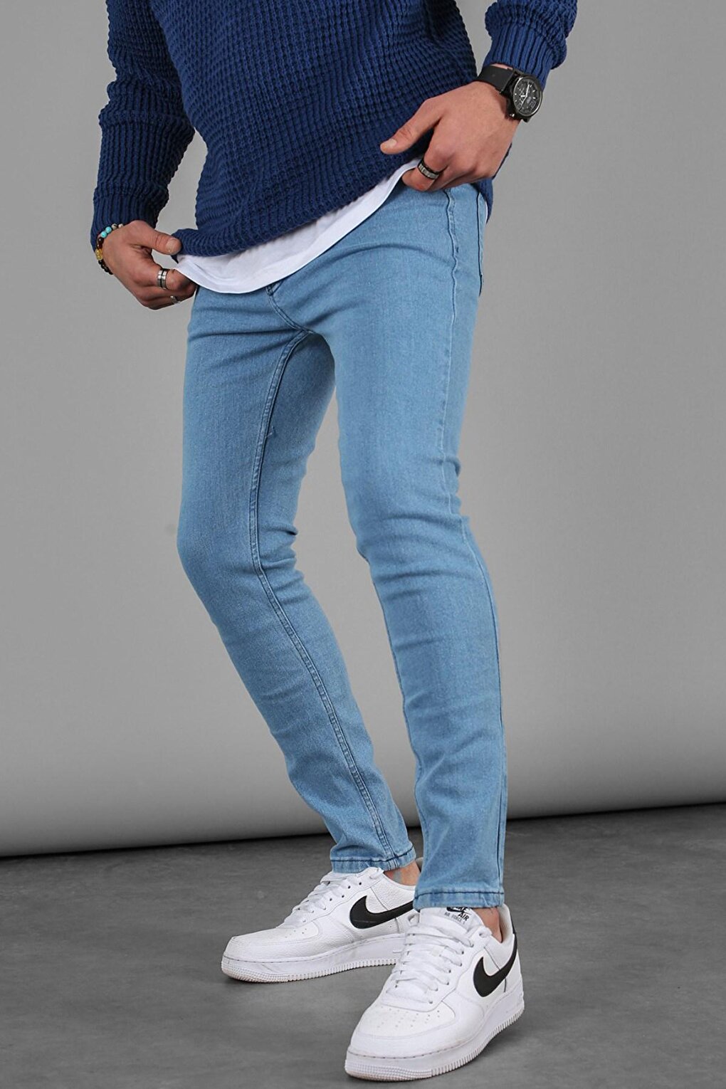 Blue Skinny Fit Men's Jean Trousers