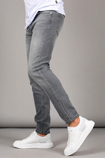 Gray Lycra Skinny Fit Men's Jean 6323