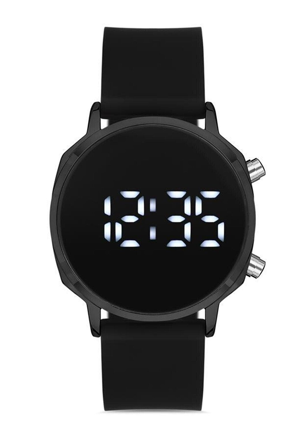 Unisex Black Silicone Wristwatch Apwr035111