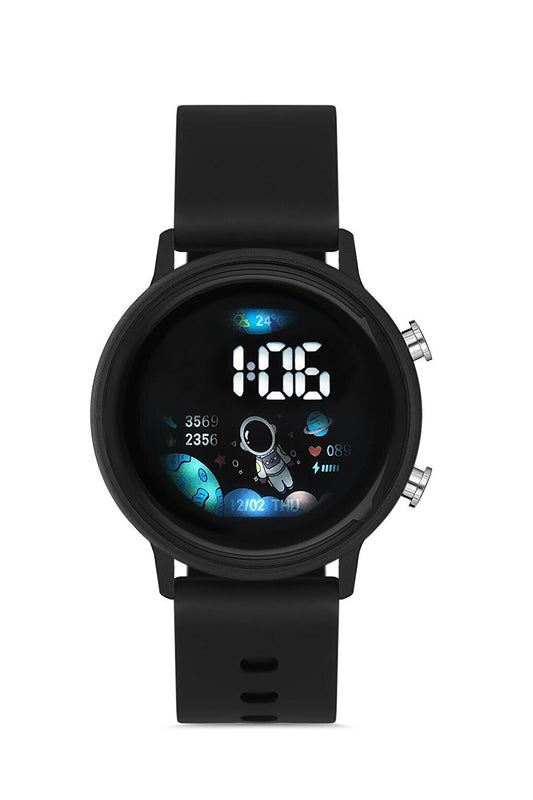 Unisex Black Silicone Digital LED Wristwatch APWR032001