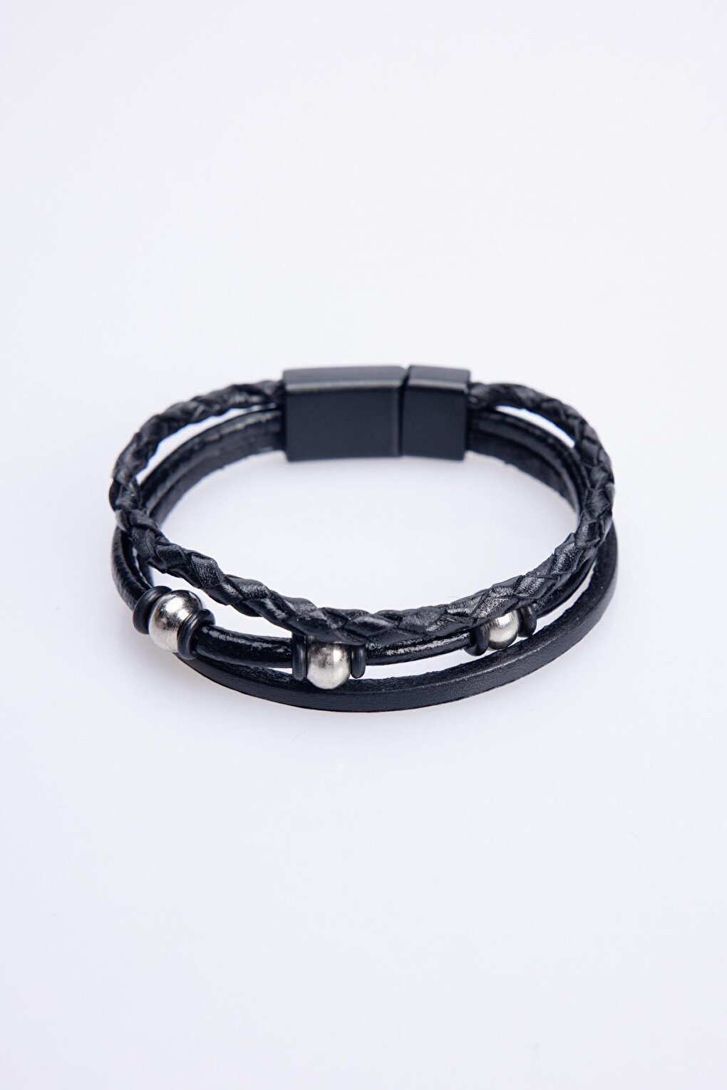 Leather Black Men's Bracelet