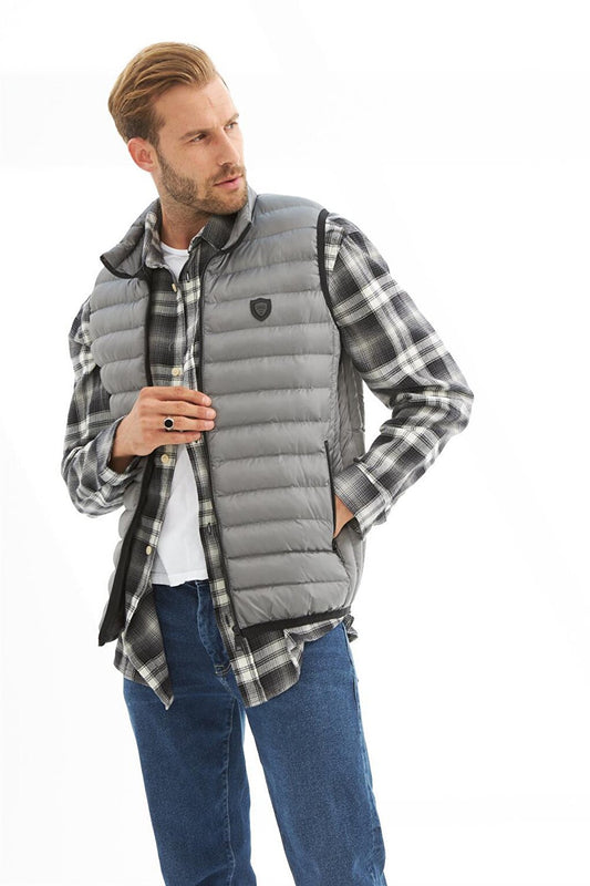 Men's Standard Mold Puffer Vest Gray