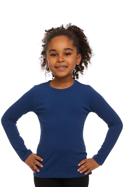 Indigo Girl's Plain Printed Lycra Long Sleeve T-Shirt