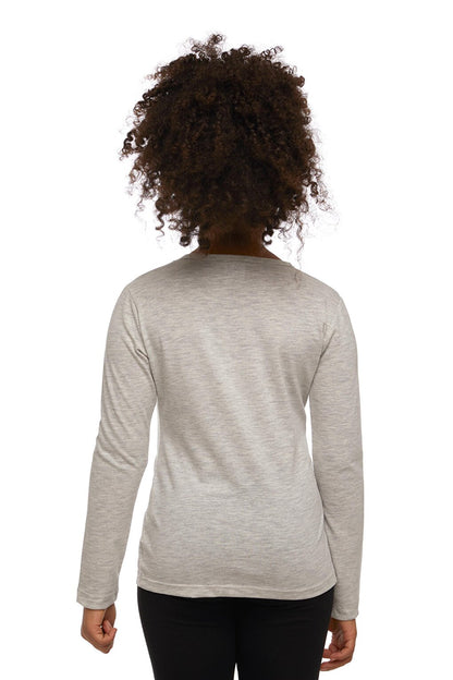 Gray 1 Girl Plain Basic Lycra Long Sleeve T-Shirt