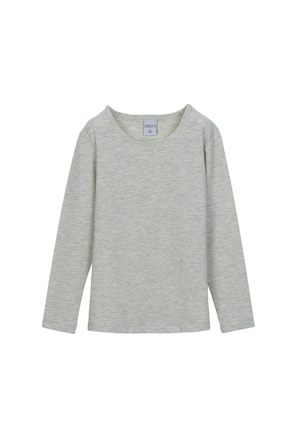 Gray 1 Girl Plain Basic Lycra Long Sleeve T-Shirt