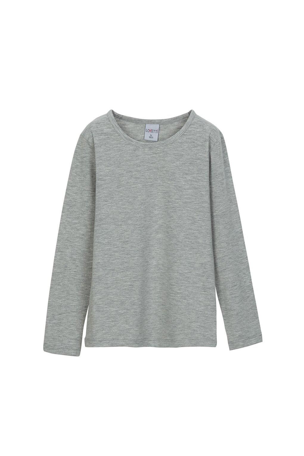 Gray 2 Girls Plain Basic Lycra Long Sleeve T-Shirt