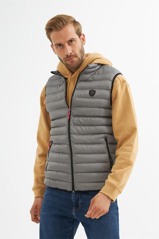 Men's Standard Mold Puffer Vest Gray