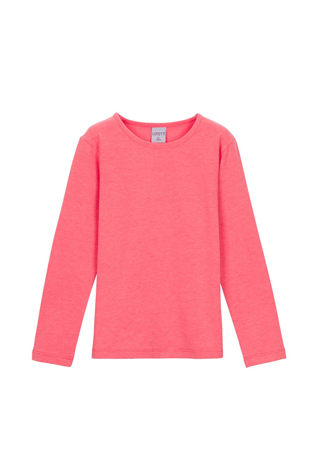 Phosphor Fuchsia Girl's Plain Basic Lycra Long Sleeve T-Shirt