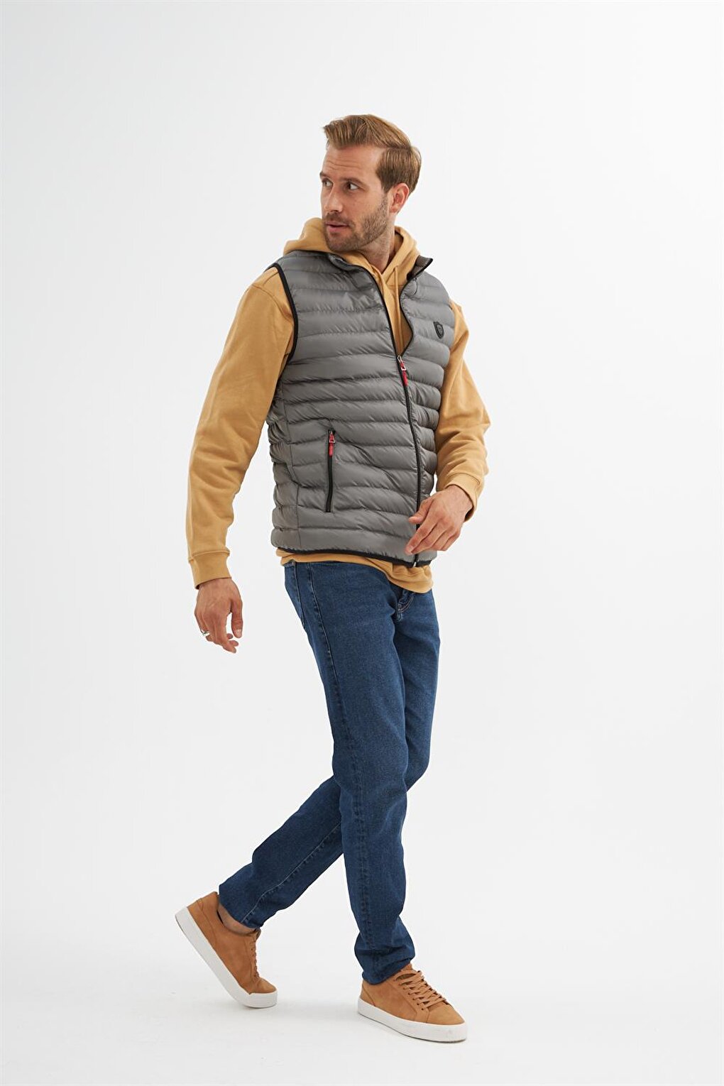 Men's Standard Mold Puffer Vest Gray