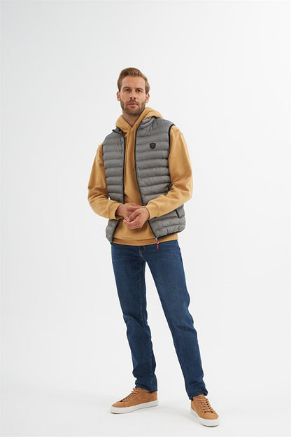 Men's Standard Mold Puffer Vest Gray