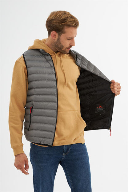 Men's Standard Mold Puffer Vest Gray