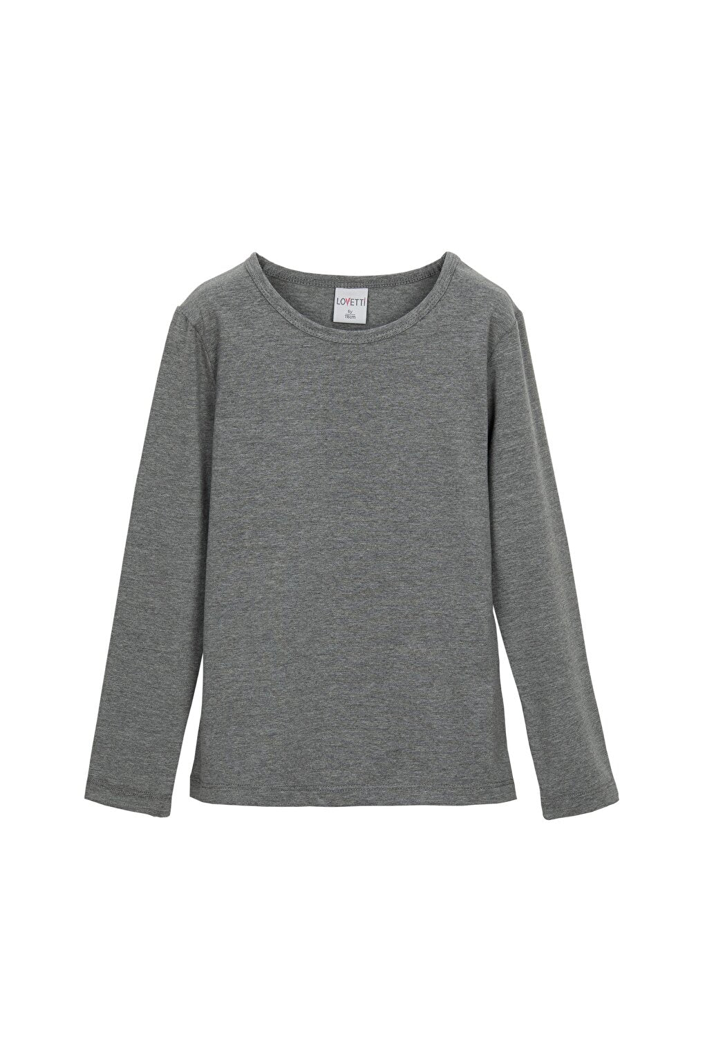 Gray 4 Girls Plain Basic Lycra Long Sleeve T-Shirt