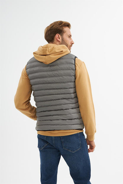 Men's Standard Mold Puffer Vest Gray