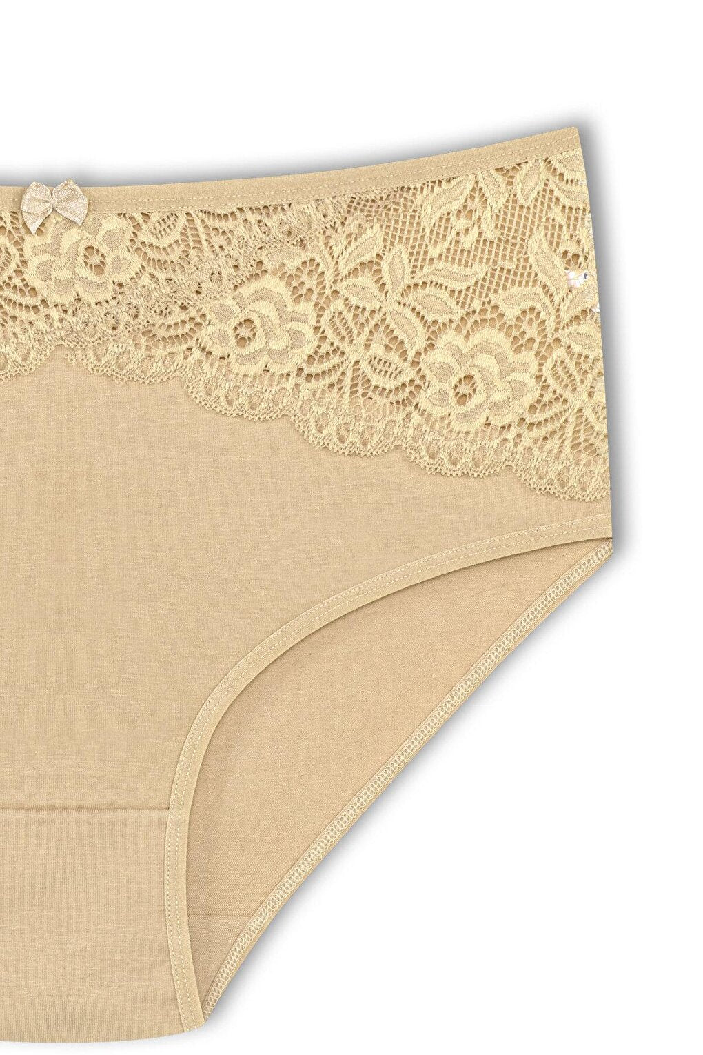 Cotton Inverted V Lace Front High Waist Plus Size Women's Panties 2-pack