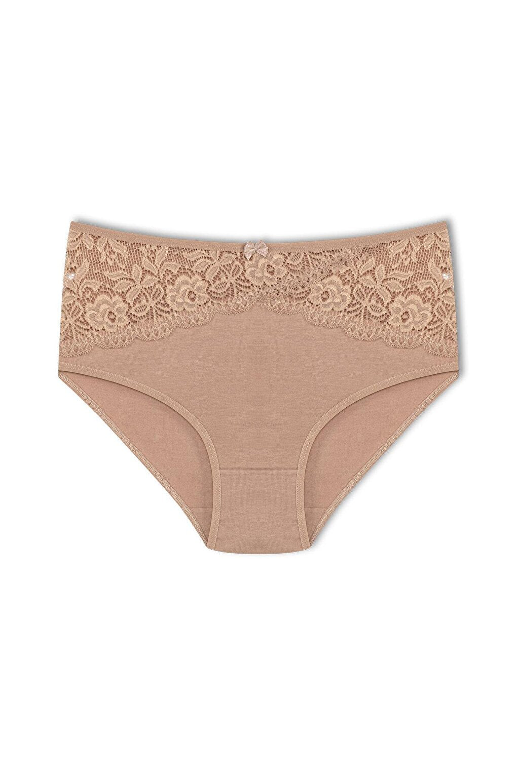 Cotton Inverted V Lace Front High Waist Plus Size Women's Panties 2-pack