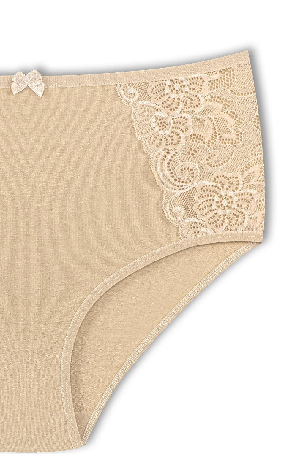 Cotton Lace Sides High Waist Plus Size Women's Panties 3-Piece