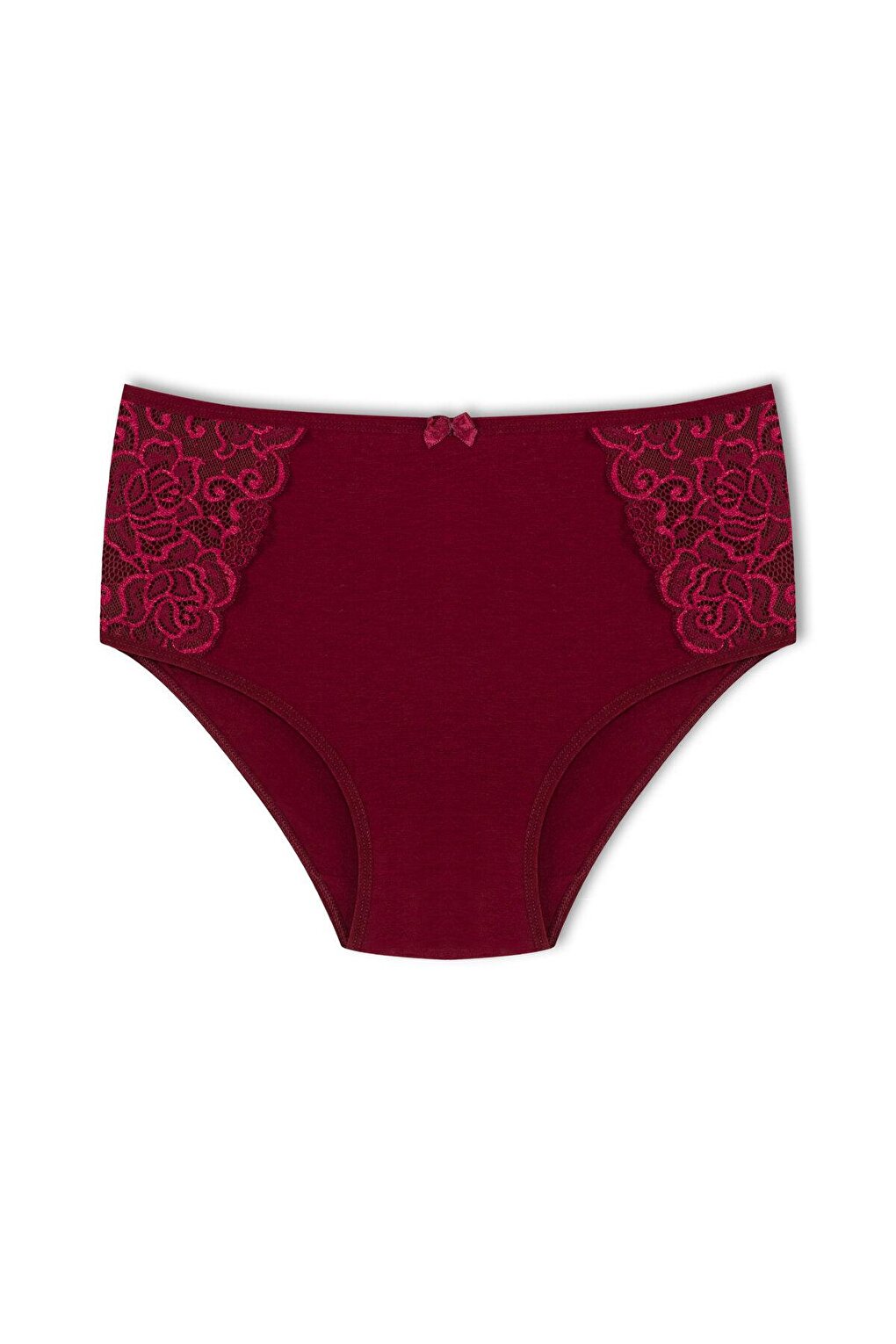 Cotton Lace Sides High Waist Plus Size Women's Panties 3-Piece