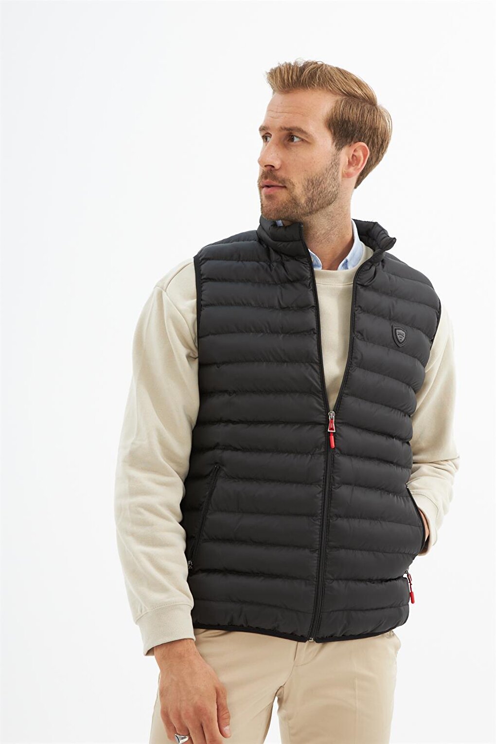 Men's Standard Mold Puffer Vest Black