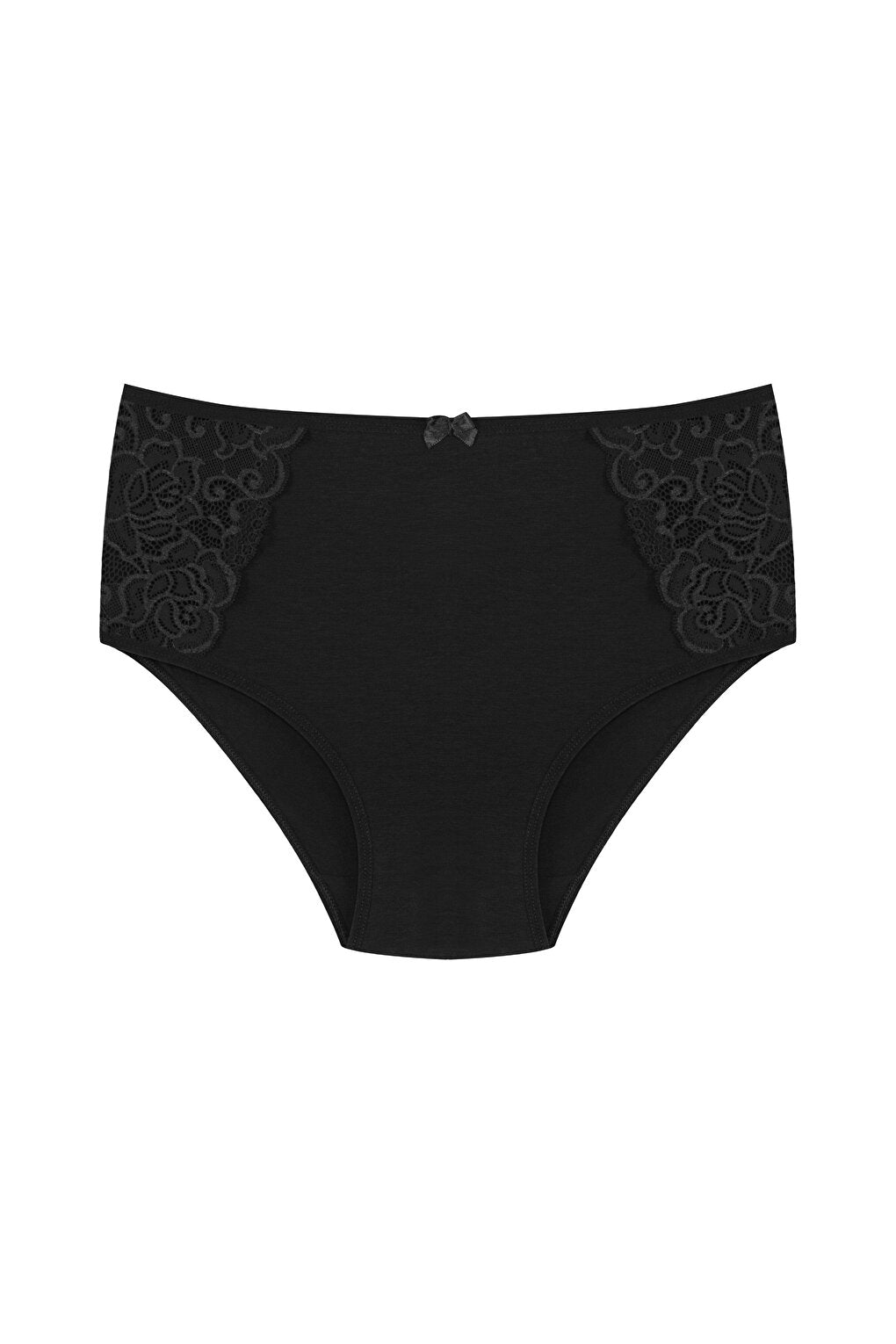 Cotton Lace Sides High Waist Plus Size Women's Panties 3-Piece