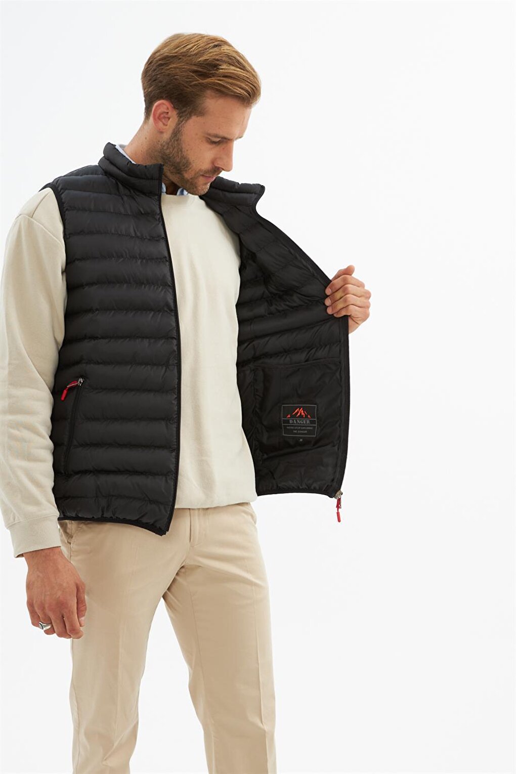 Men's Standard Mold Puffer Vest Black