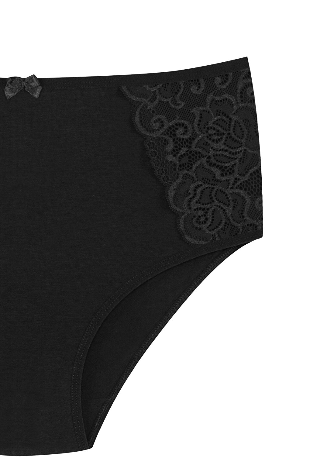 Cotton Lace Sides High Waist Plus Size Women's Panties 2-pack