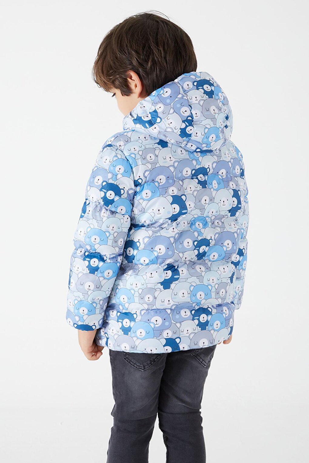 Boy's Coat Character Printed Blue 15604