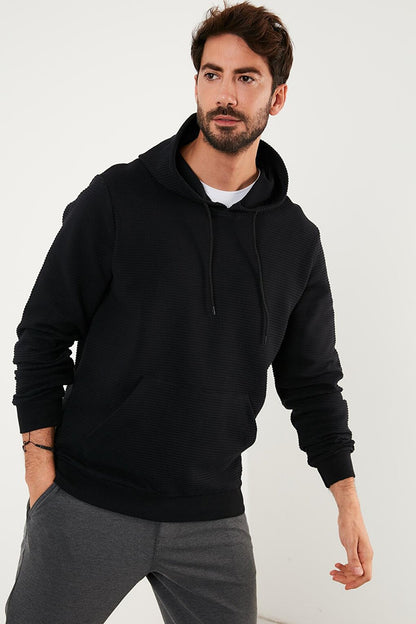 Cotton Hooded Kangaroo Pocket Slim Fit Sweat 5896598