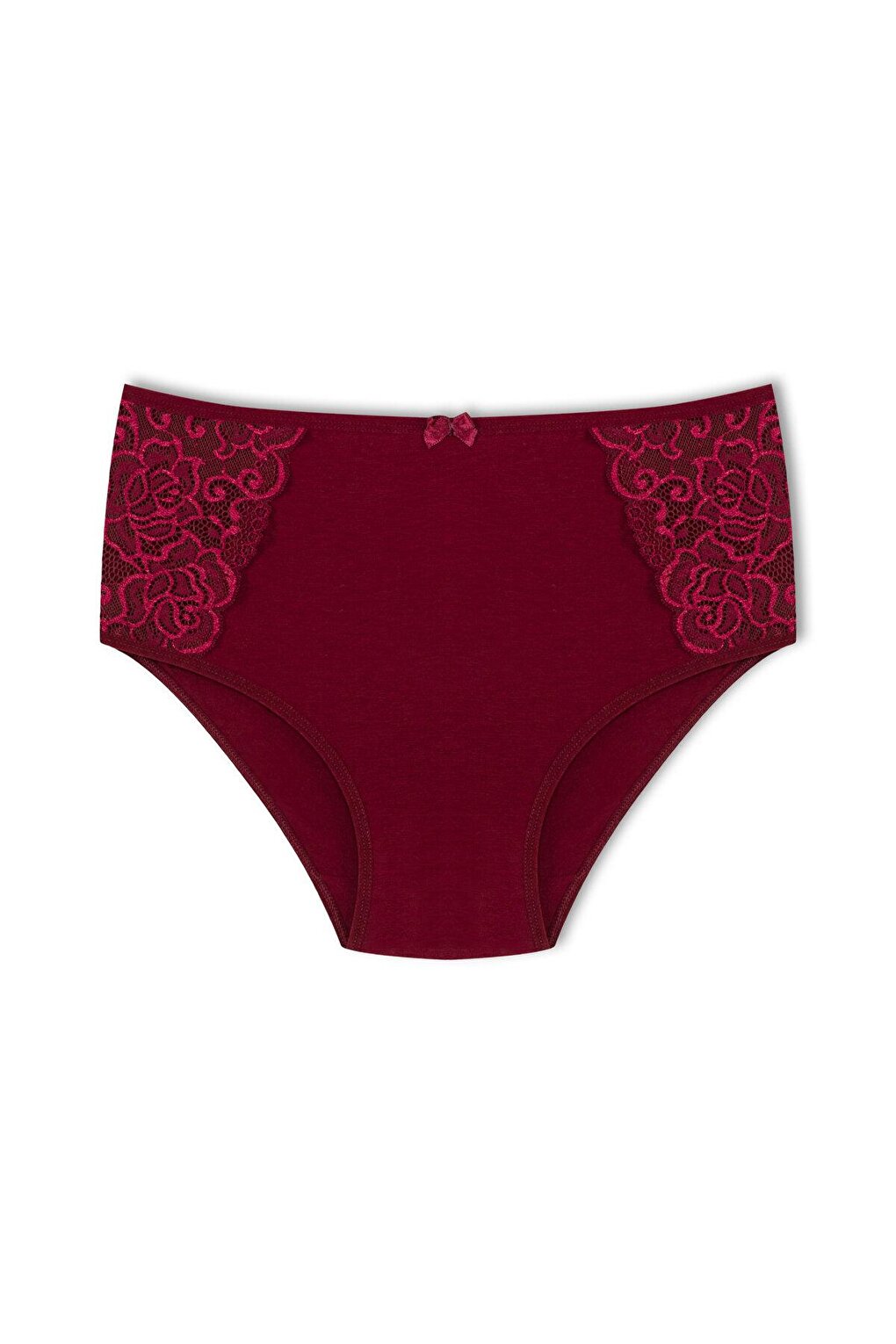 Cotton Lace Sides High Waist Plus Size Women's Panties