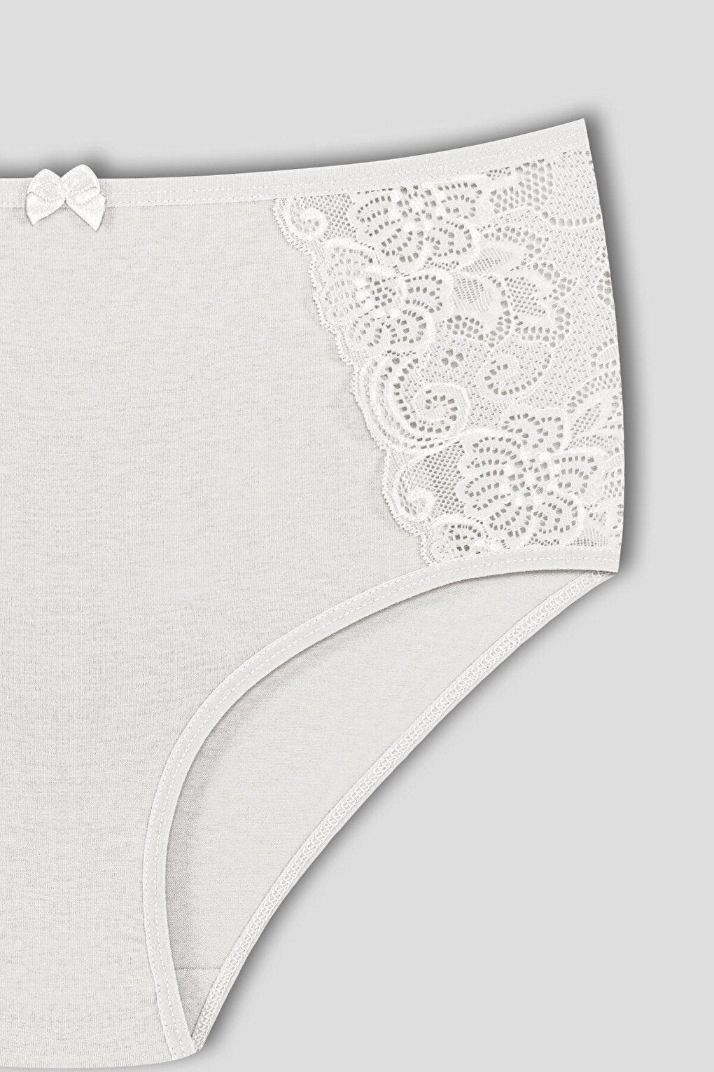 Cotton Lace Sides High Waist Plus Size Women's Panties