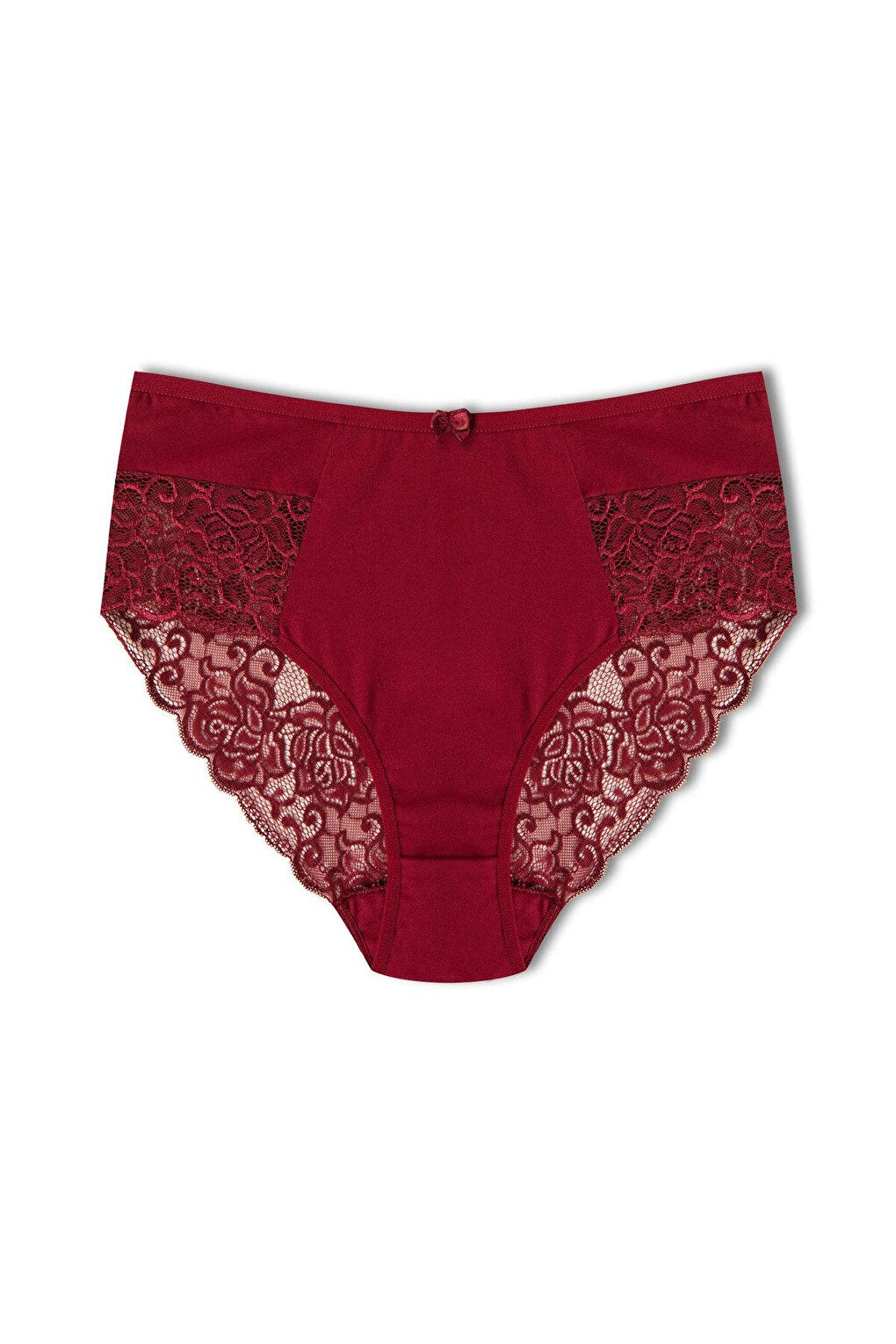 Cotton High Waist Plus Size Lace Women's Panties 3-Piece