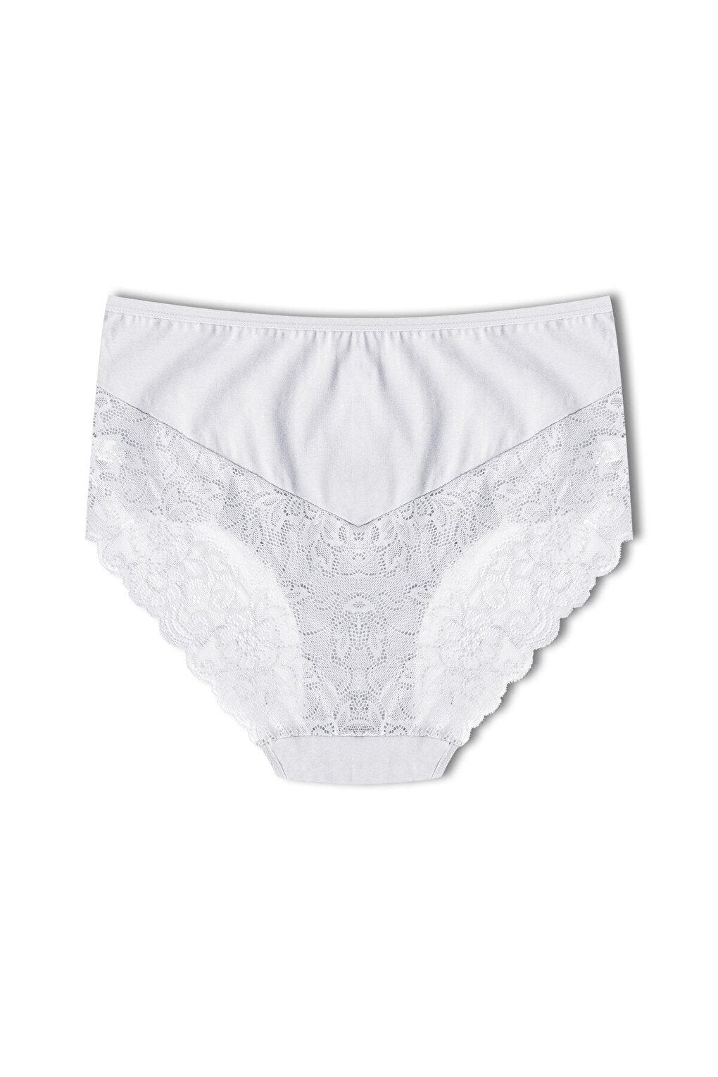 Cotton High Waist Plus Size Lace Women's Panties 3-Piece