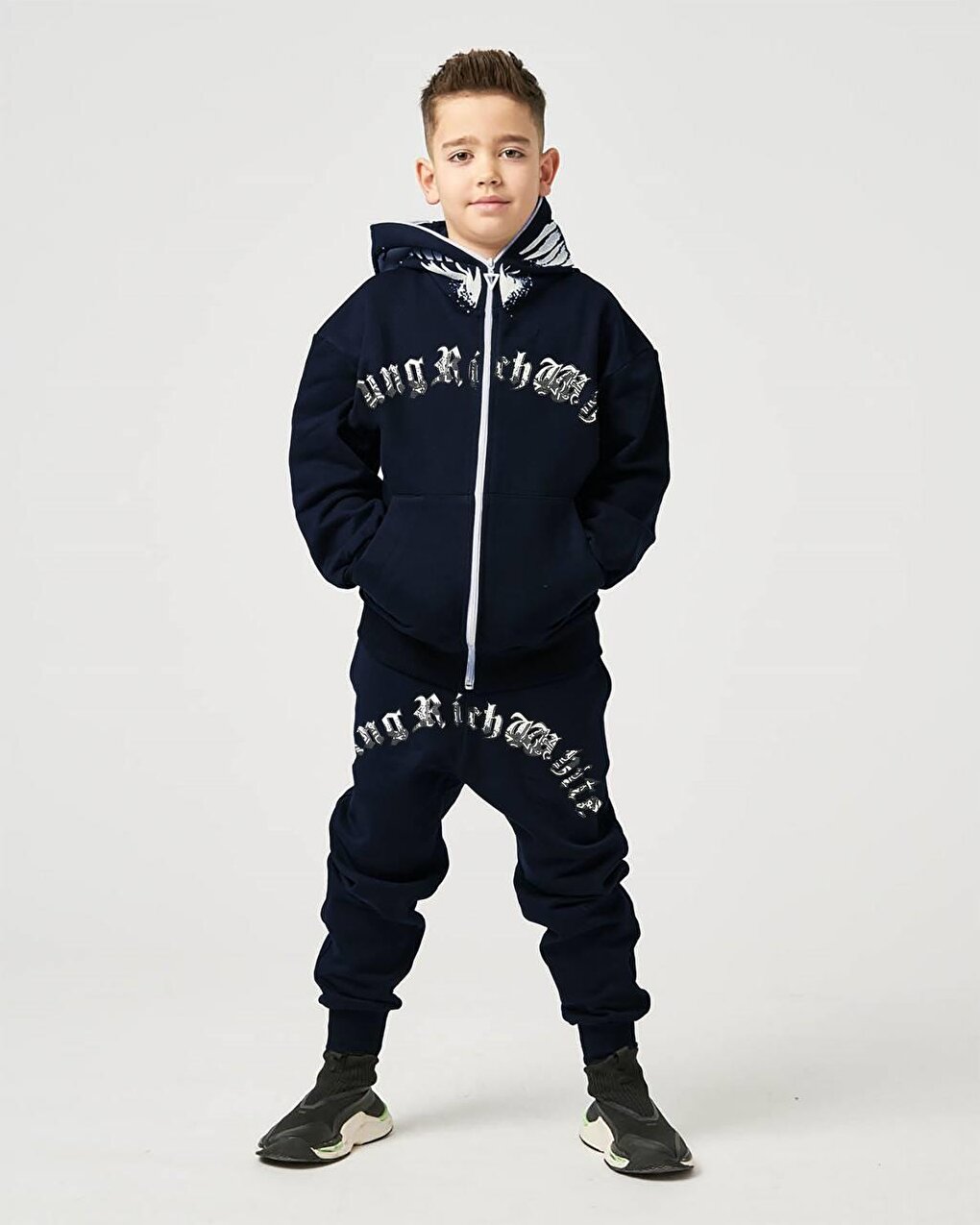 Boy's Zippered Thick Tracksuit Set