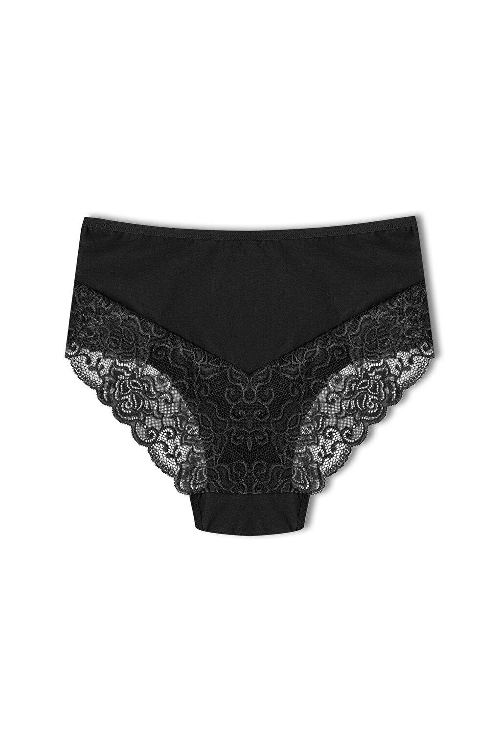 Cotton High Waist Plus Size Lace Women's Panties 2-Piece