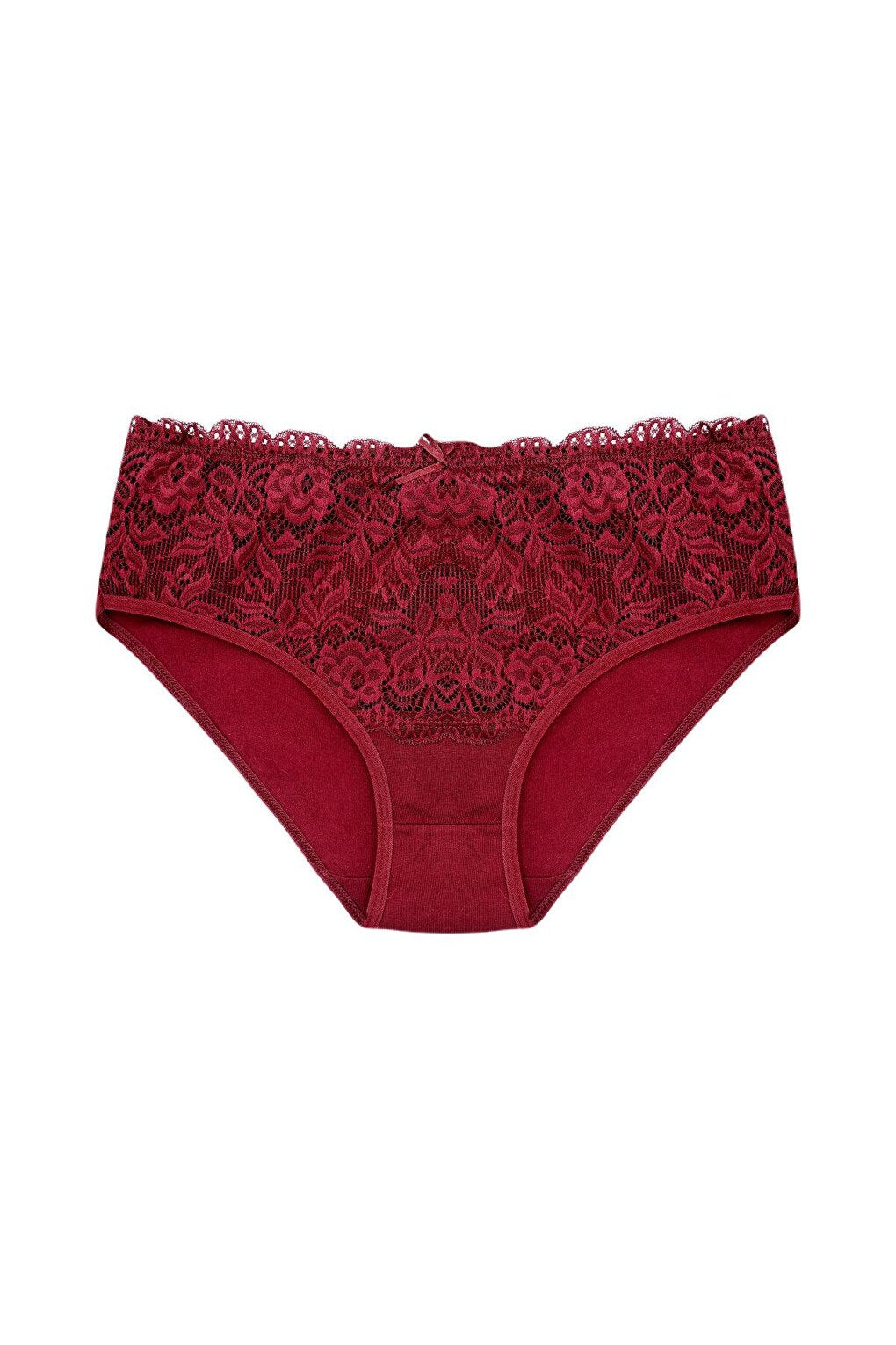 Cotton Front Waist Lace Detail Women's Panties 5-Piece