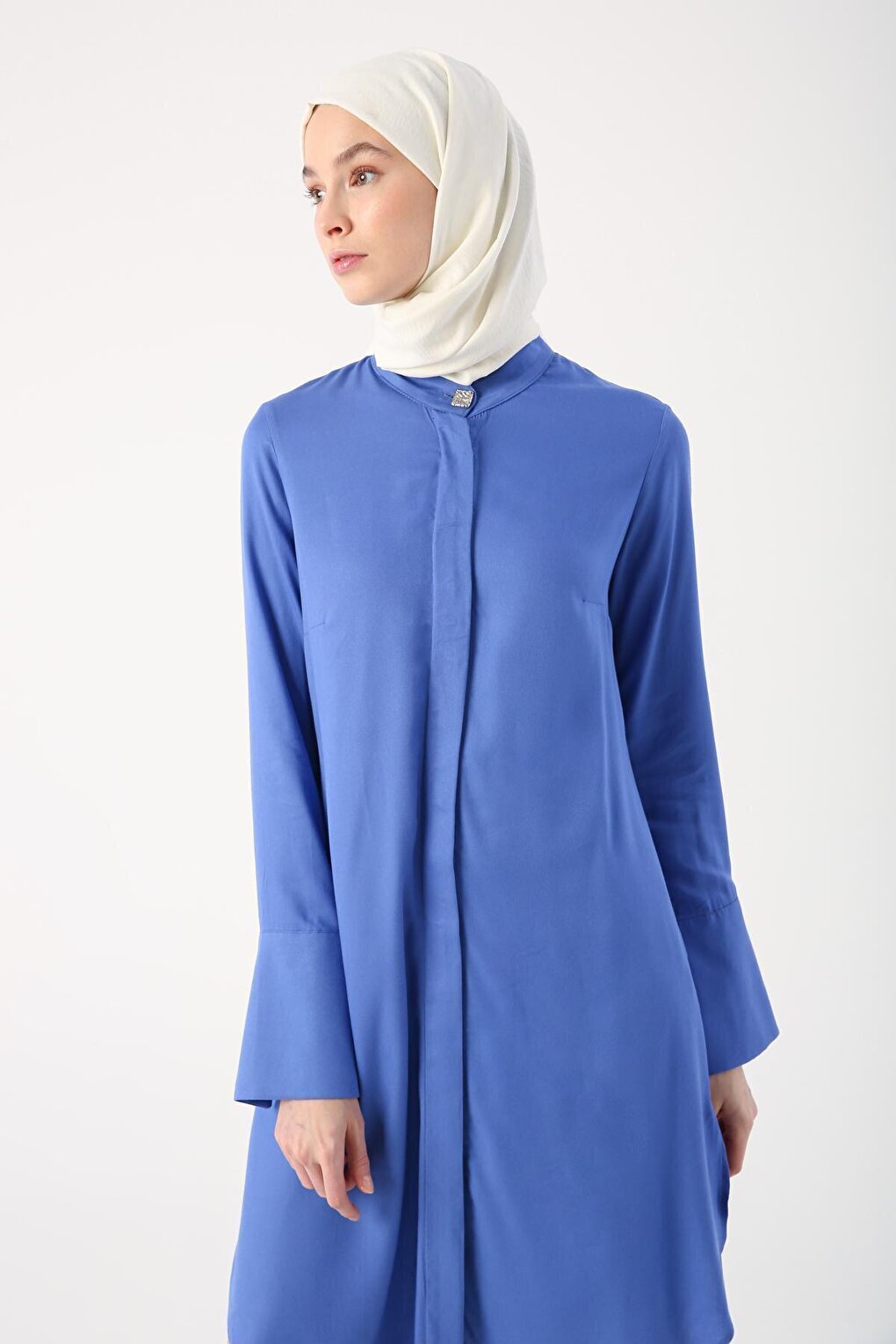 Parliament Stylish Buttoned Wide Cuff Shirt Tunic