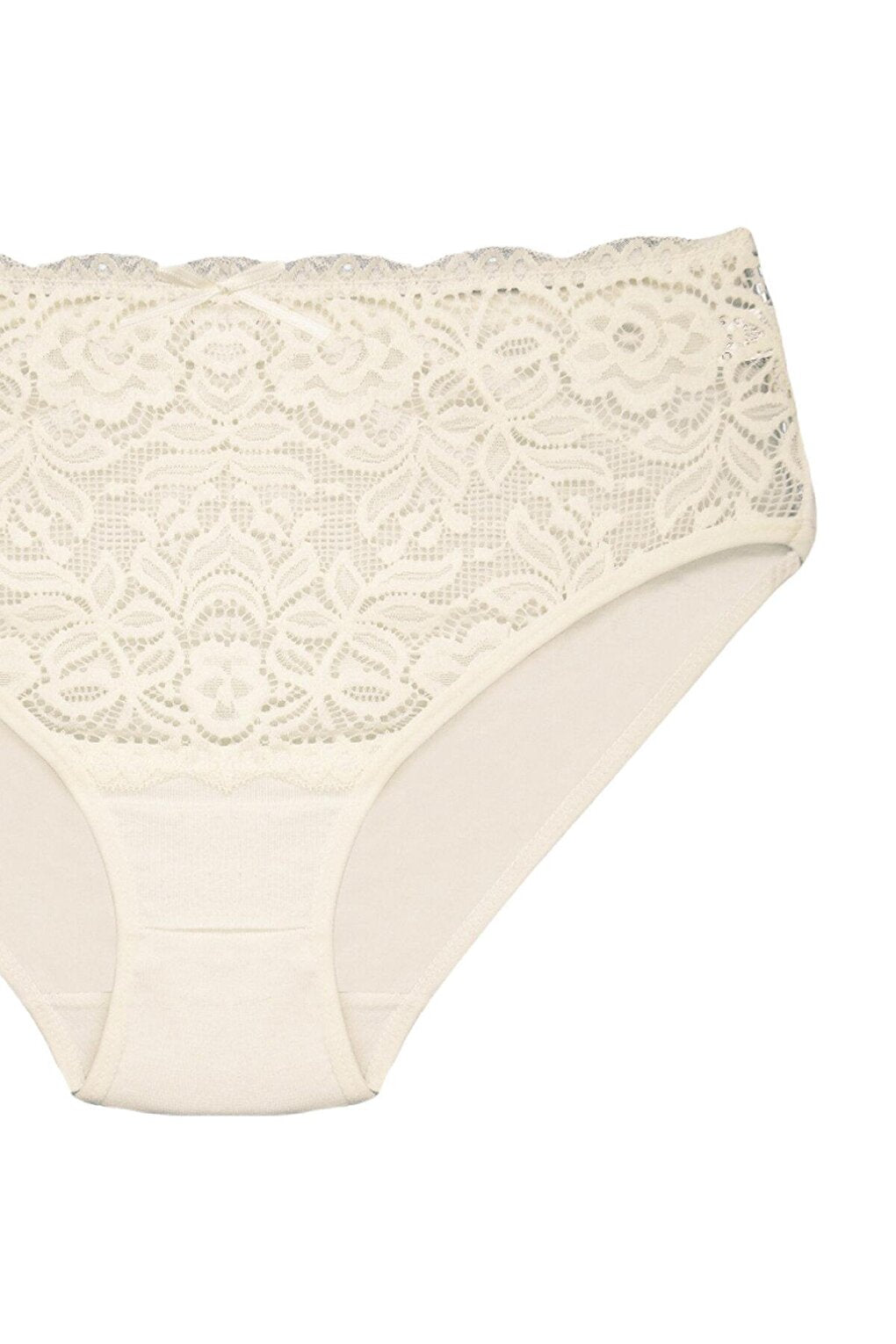 Cotton Front Waist Lace Detail Women's Panties 5-Piece