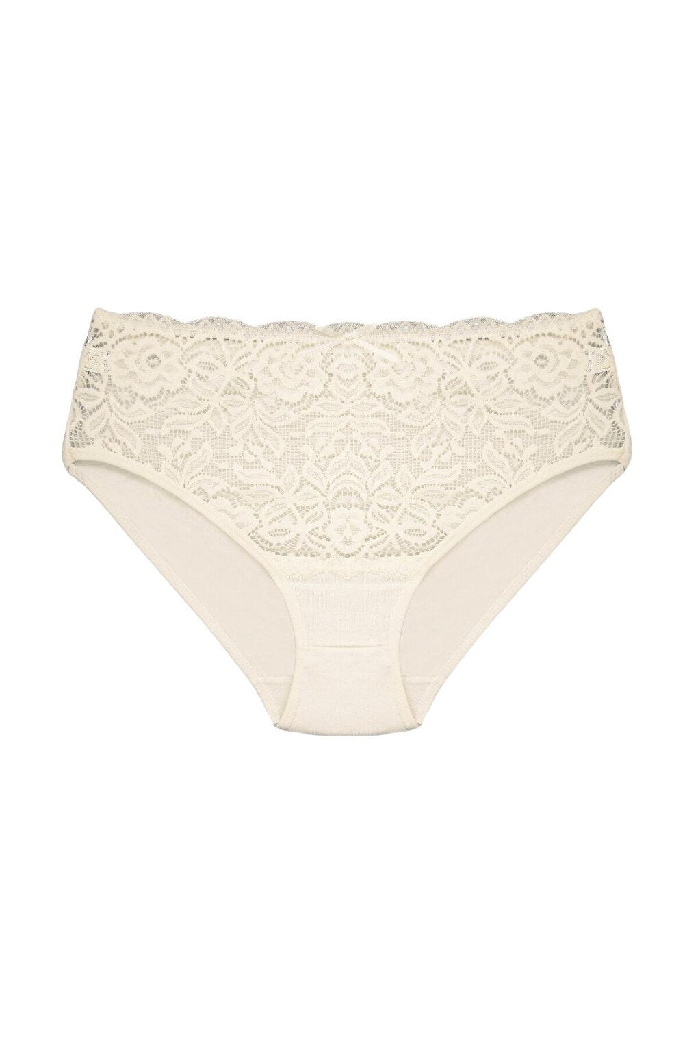 Cotton Front Waist Lace Detail Women's Panties 2-Piece