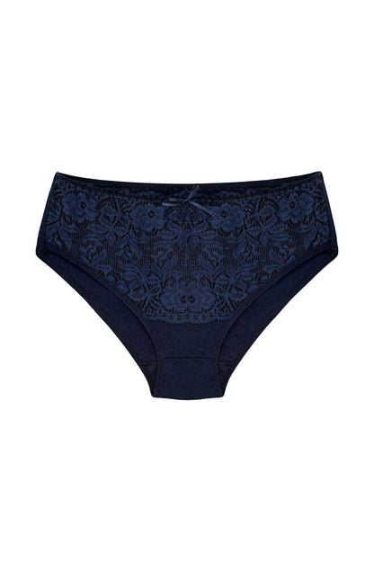 Cotton Front Waist Lace Detail Women's Panties 3-Piece