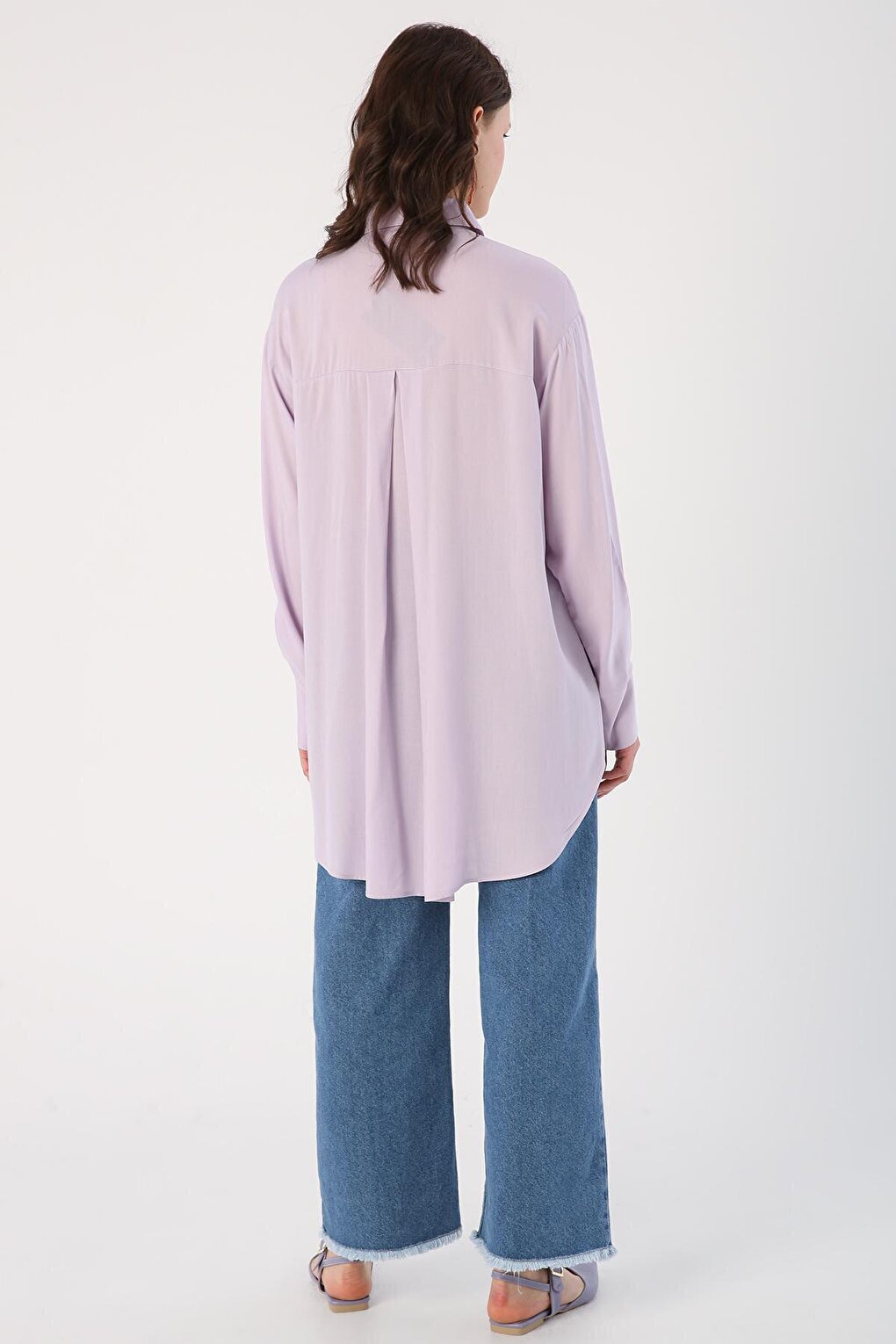 Lilac Chest Pocket Shirt Tunic