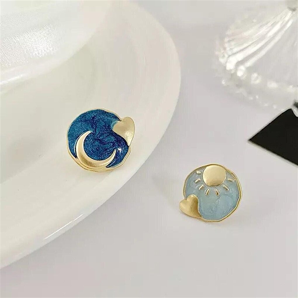 Day and Night Moon Sun Heart Fun Earring