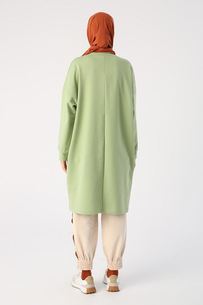 Light Green Large Size Embroidered Tunic