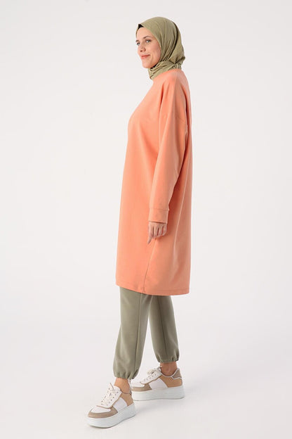 Salmon Large Size Embroidered Tunic