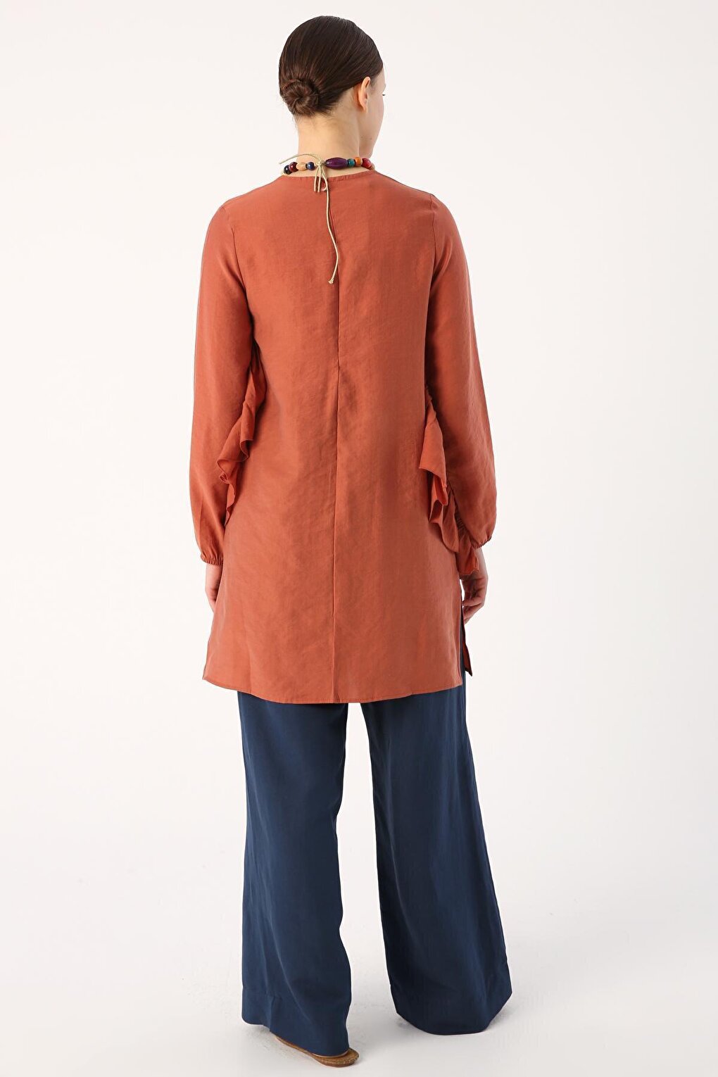 Cinnamon Flounce Detailed Tunic