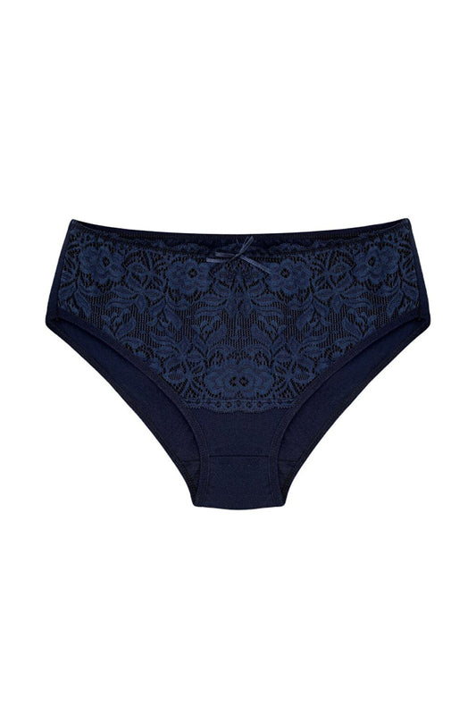 Cotton Front Waist Lace Detail Women's Panties