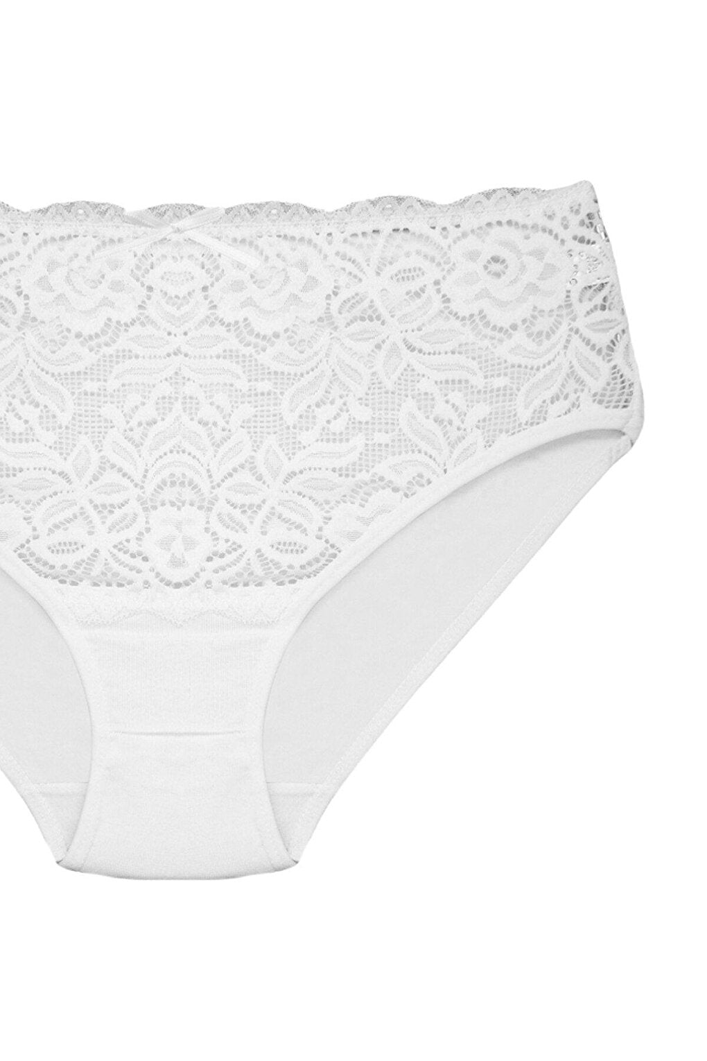 Cotton Front Waist Lace Detail Women's Panties